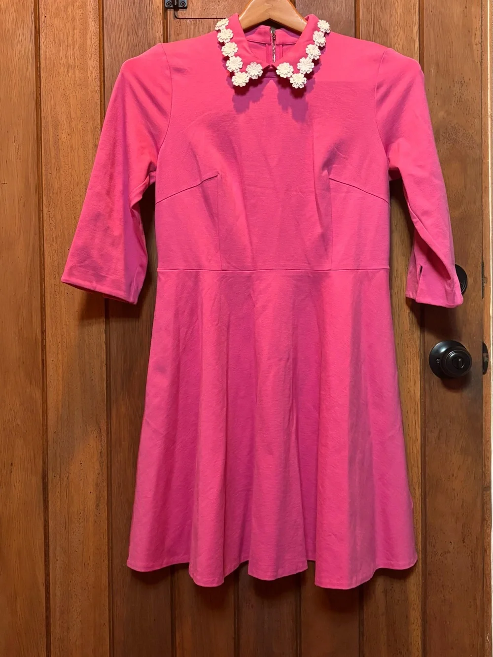 Kate Spade Floral Collar Fit-and-Flare Dress